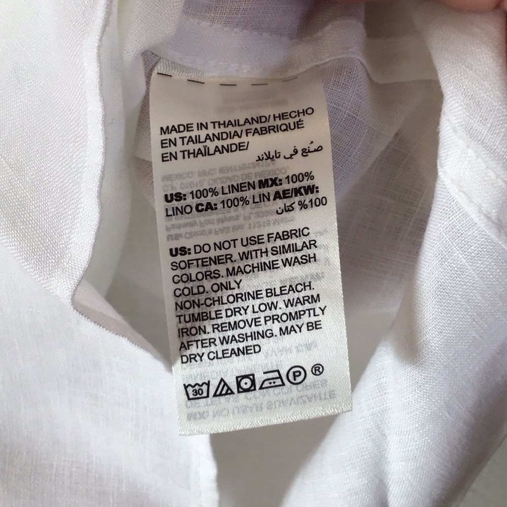 Chico’s 100% Linen No Iron Button Down Shirt size 2.5 - Picture 6 of 8
